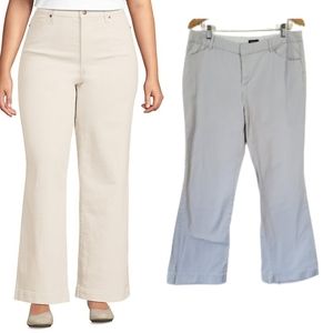 Mossimo Y2K women's light tan khaki Pants wide leg chino dress pants size 10